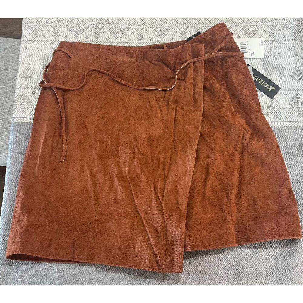 Blank NYC faux suede wrap skirt.